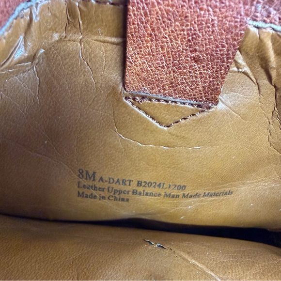 Franco Sarto Fold Over Almond Toe Brown Leather Cowgirl Ankle Boot 8M - Picture 8 of 11